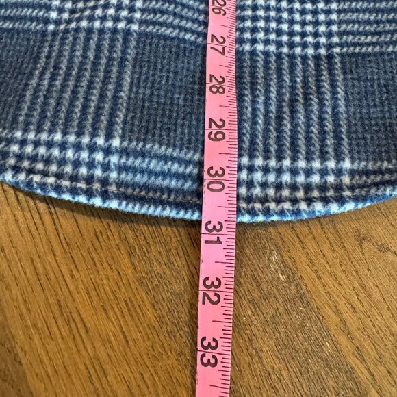 Reformation Giles Plaid Wool Shirt Jacket / Blue / M - Picture 15 of 16